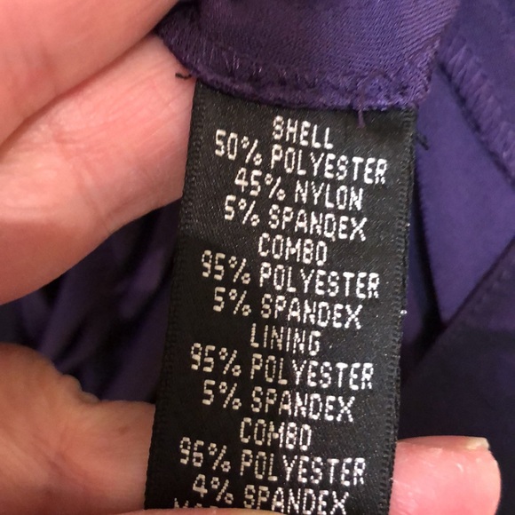 Adrianna Pappell Purple Tiered Flutter Cocktail Dress size 14 - Picture 12 of 12